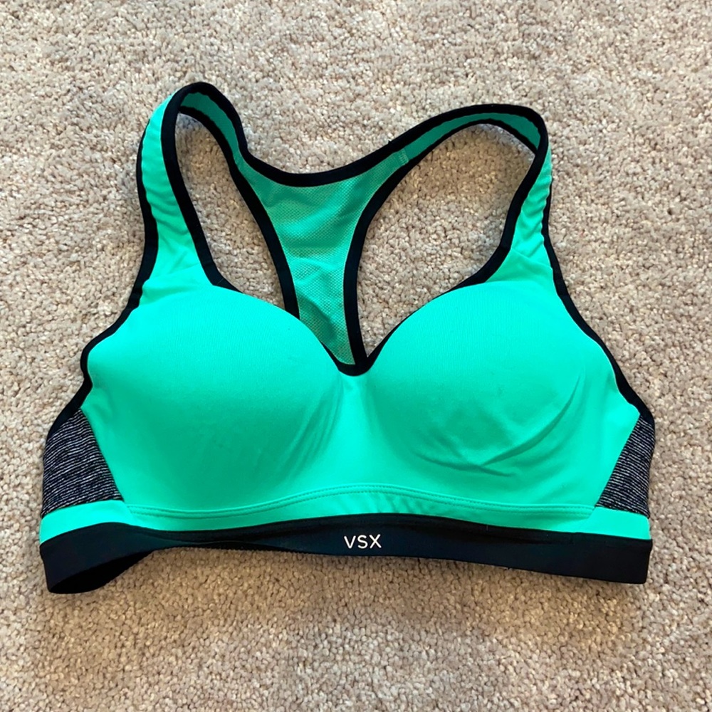 Teal/green VSX sports bra size 34B